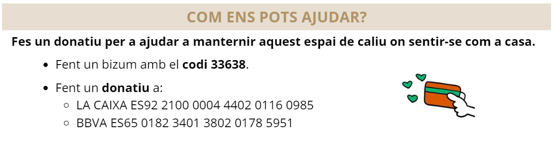 Com ens pots ajudar - Campanya un lloc amb caliu