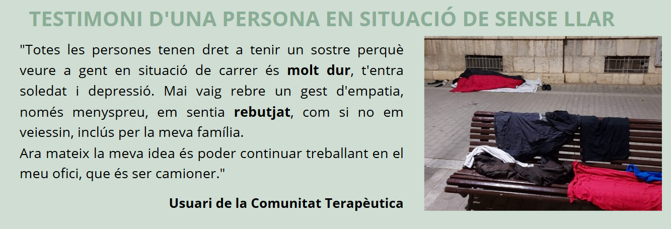 Testimoni d'una persona en situació de sense llar